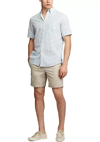 Big & Tall Performance Short Sleeve Easy Care Button Down Shirt