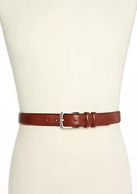 Men's Double Keeper Brushed Nickel Belt