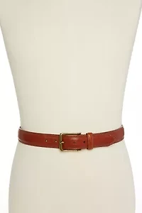 Antique Brass Buckle and Double Edge Stitch Belt