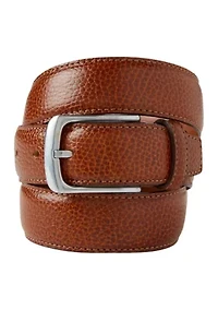 32 Millimeter Pebble Sewn Leather Belt
