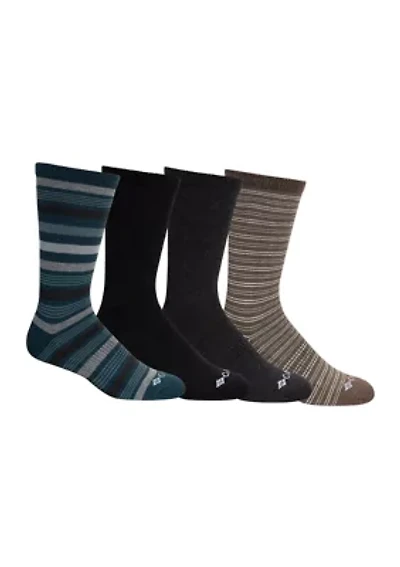 4-Pack Moisture Control Crew Socks
