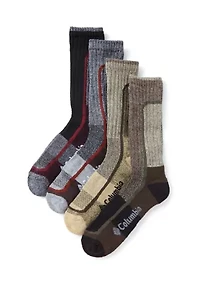 4-Pack of Plaid Crew Socks 