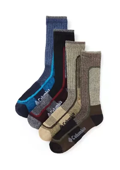  4-Pack of Plaid Crew Socks 