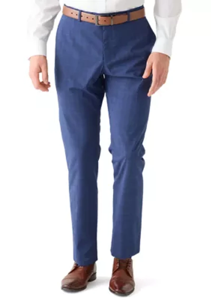 Men's Bright Blue Plaid Pants