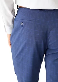 Men's Bright Blue Plaid Pants