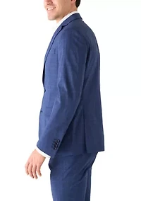 Men's Bright Blue Plaid Sport Coat
