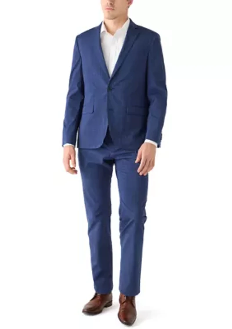 Men's Bright Blue Plaid Sport Coat