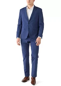 Men's Bright Blue Plaid Sport Coat