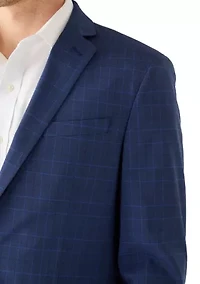 Men's Bright Blue Plaid Sport Coat
