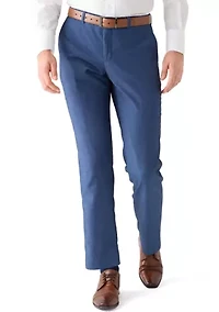 Men's Blue Twill Dress Pants