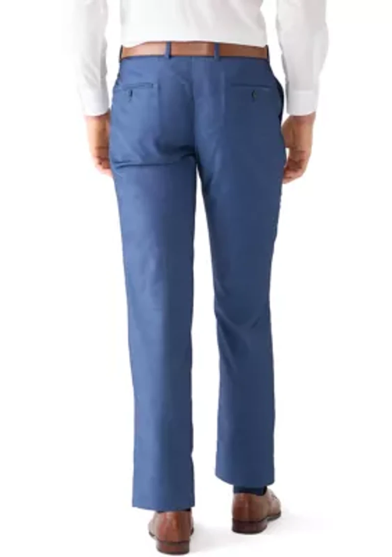 Men's Blue Twill Dress Pants
