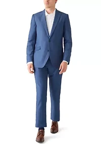 Men's Blue Twill Dress Pants