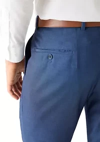 Men's Blue Twill Dress Pants