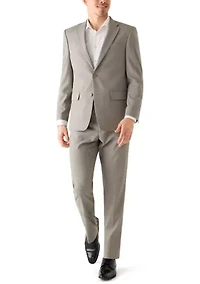 Men's Tan Multi-Check Suit Pant