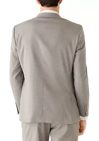 Tan Multi Check Suit Jacket