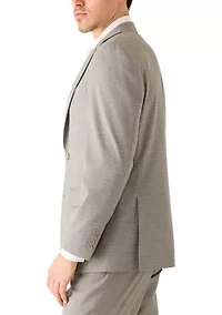 Tan Multi Check Suit Jacket