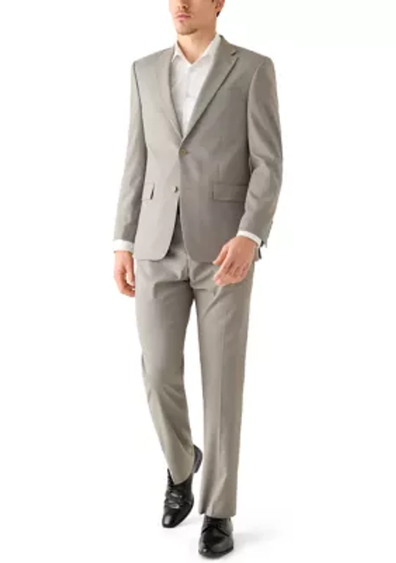 Tan Multi Check Suit Jacket