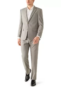 Tan Multi Check Suit Jacket