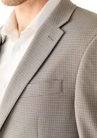 Tan Multi Check Suit Jacket