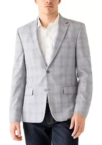 Men's Purple Grey Pattern Sport Coat
