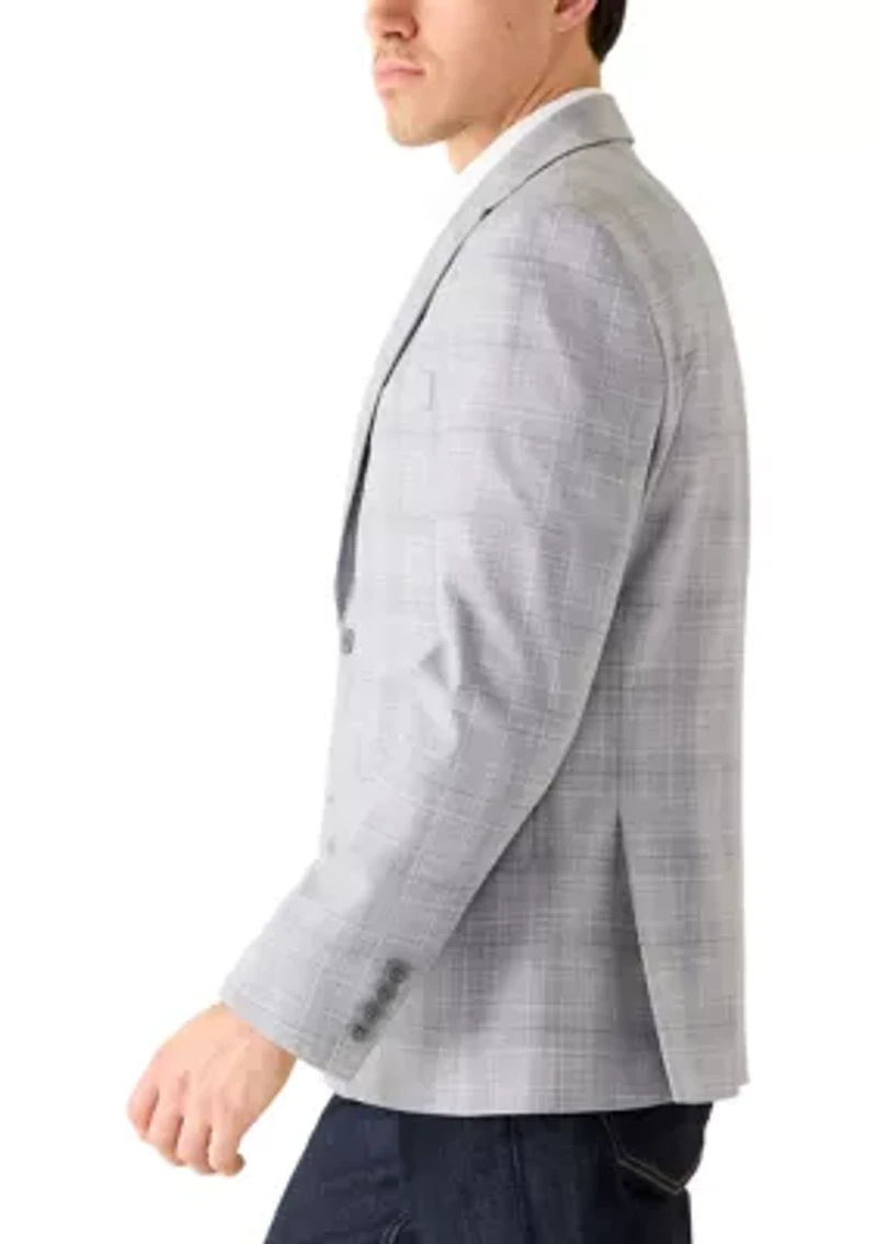 Men's Purple Grey Pattern Sport Coat