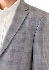 Men's Purple Grey Pattern Sport Coat
