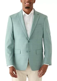 Men's Green Windowpane Jacket
