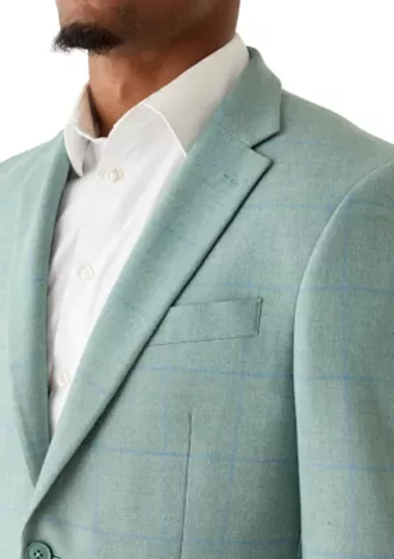 Men's Green Windowpane Jacket