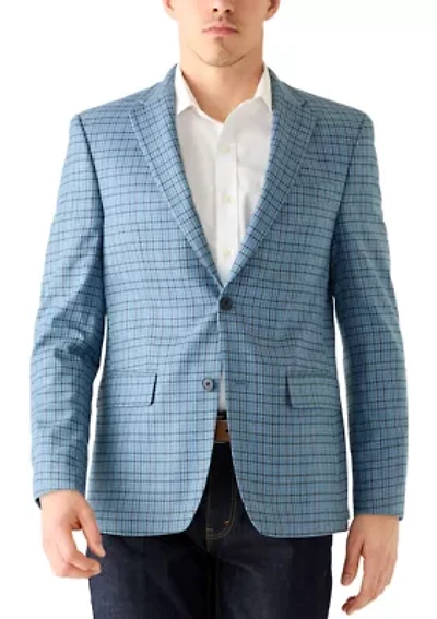 Men's Blue Multi Check Sport Coat