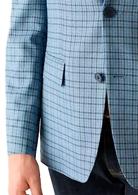 Men's Blue Multi Check Sport Coat