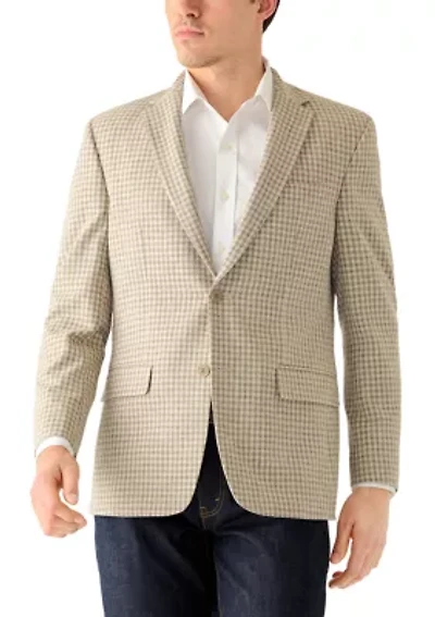 Tan Gingham Check Sport Coat