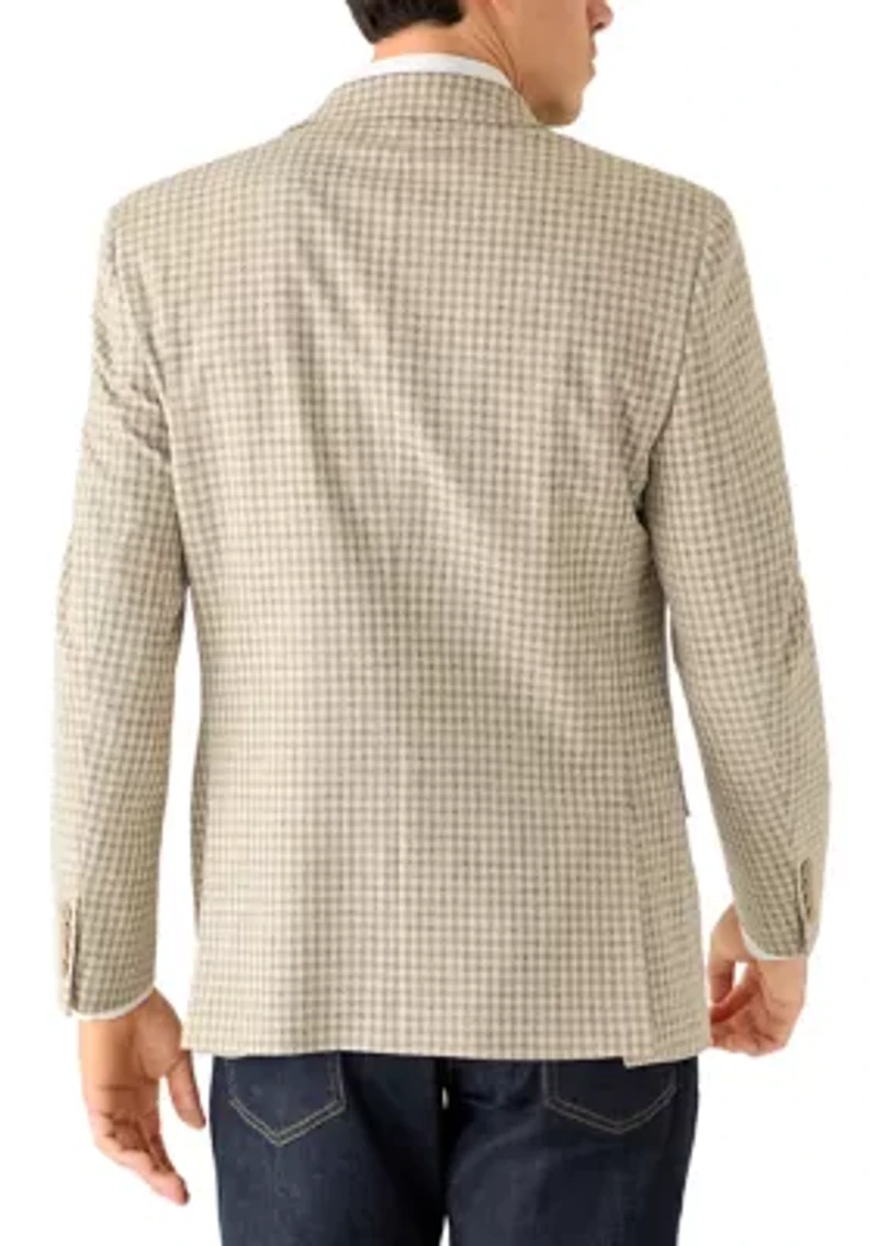 Tan Gingham Check Sport Coat