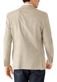 Tan Gingham Check Sport Coat