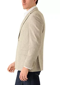 Tan Gingham Check Sport Coat