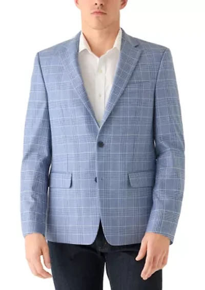 Men's Single Breasted Plaid Sport Coat