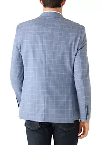 Men's Single Breasted Plaid Sport Coat