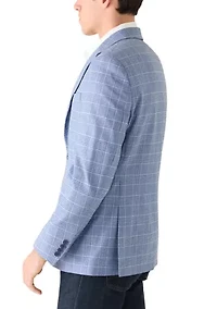 Men's Single Breasted Plaid Sport Coat