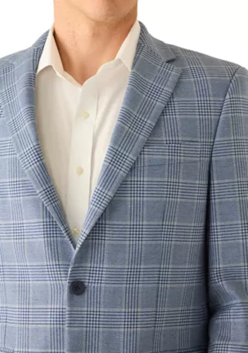Men's Single Breasted Plaid Sport Coat