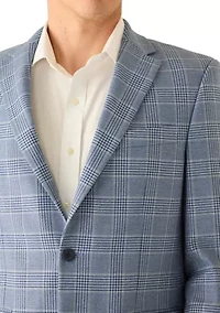 Men's Single Breasted Plaid Sport Coat