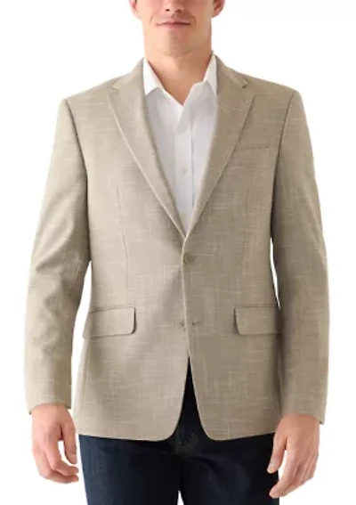Men's Single Breasted Solid Sport Coat