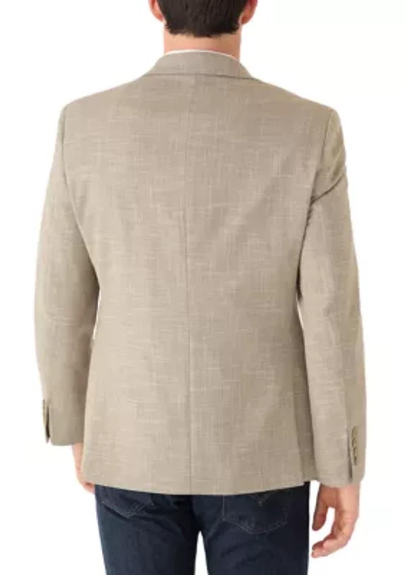 Men's Single Breasted Solid Sport Coat