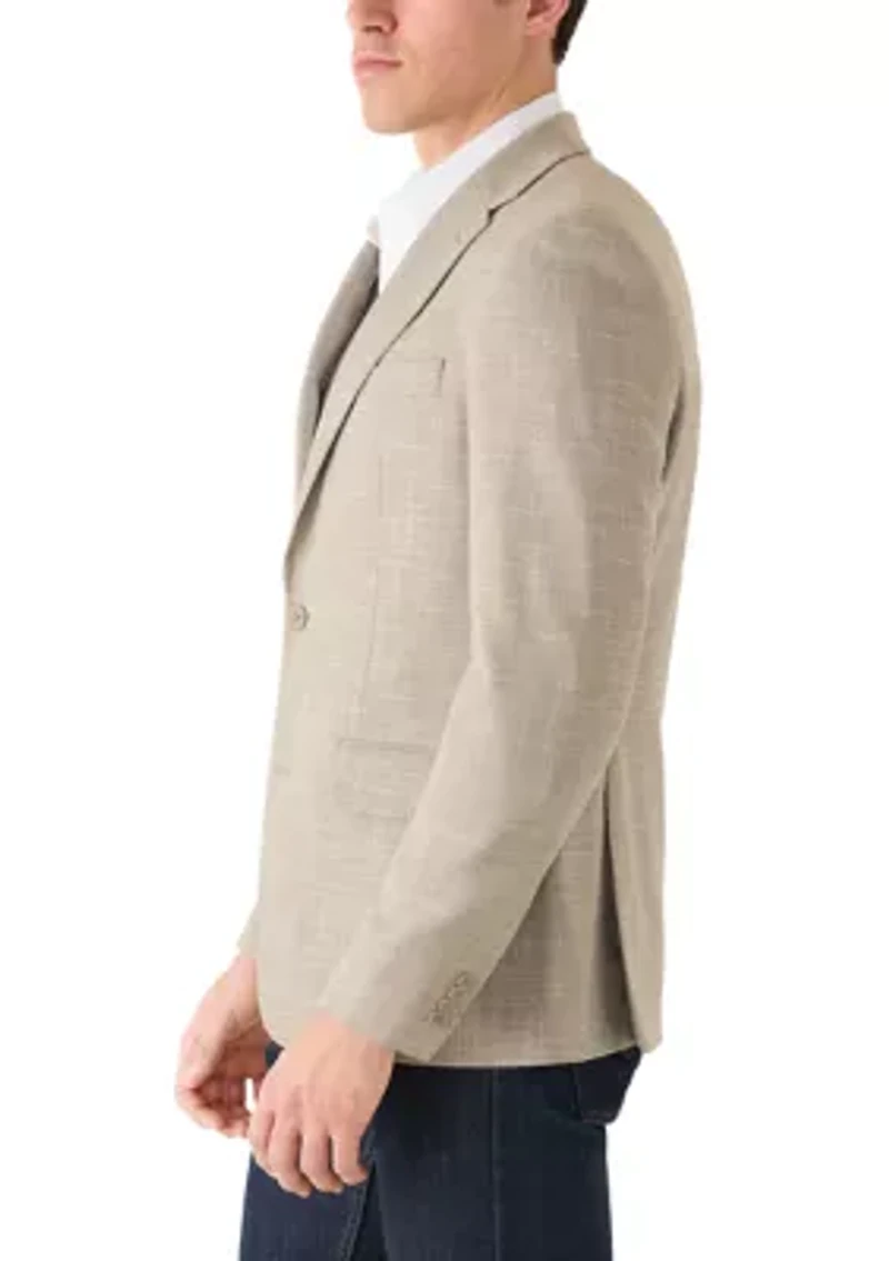 Men's Single Breasted Solid Sport Coat