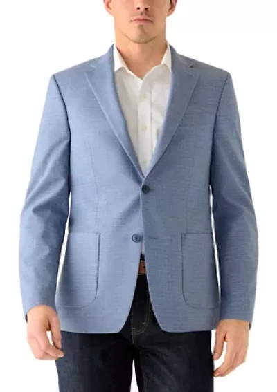 Men's Blue Textured Sport Coat