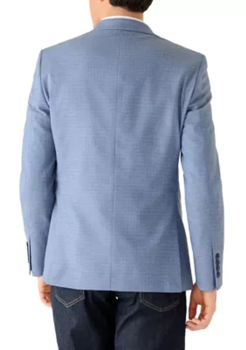 Men's Blue Textured Sport Coat