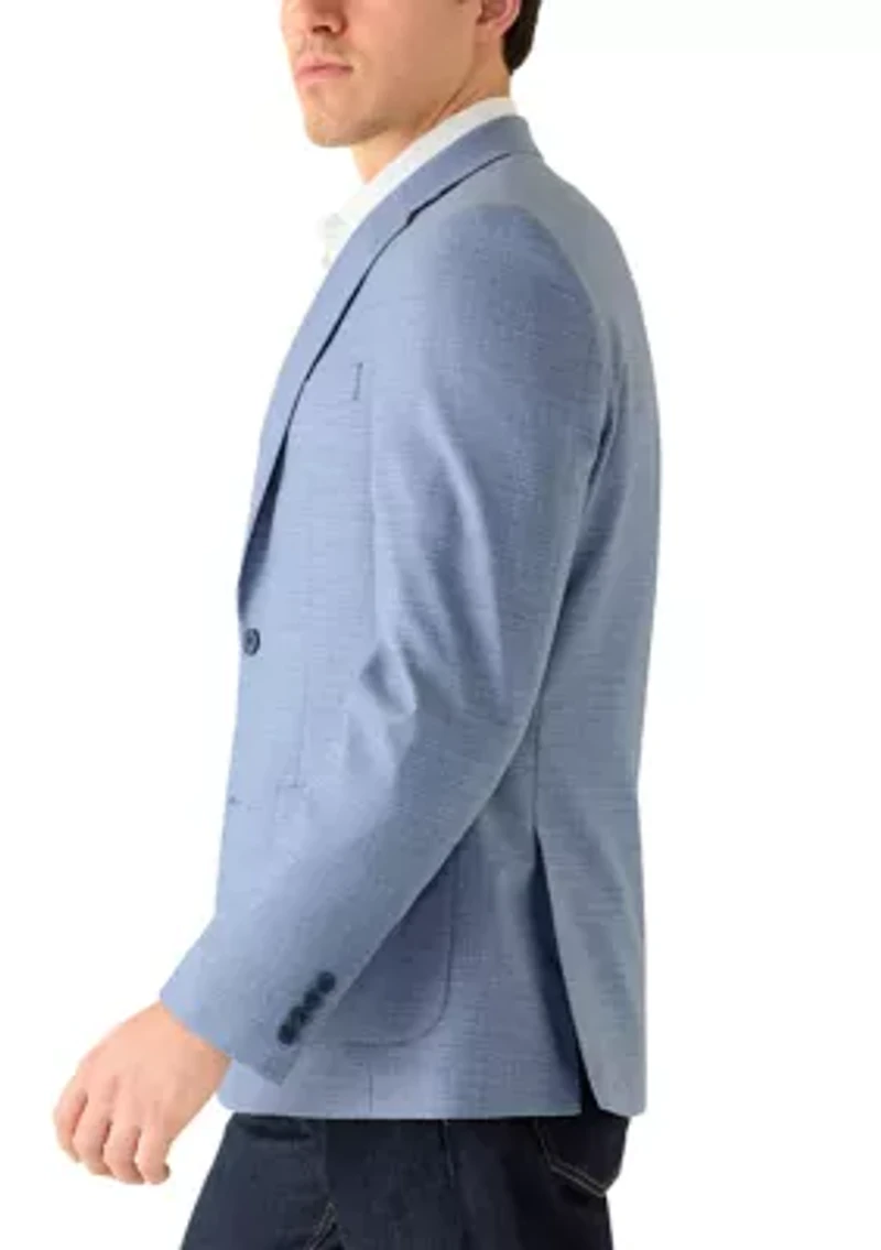 Men's Blue Textured Sport Coat