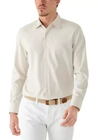 Men's Long Sleeve Performance Solid Woven Button Shirt