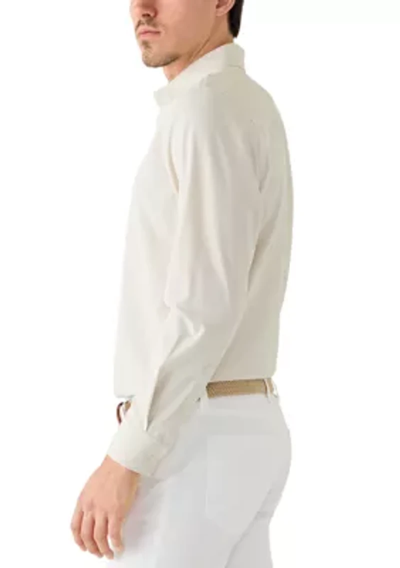 Men's Long Sleeve Performance Solid Woven Button Shirt