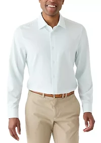 Men's Long Sleeve Woven Button Up Shirt