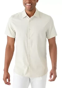 Men's Short Sleeve Woven Button Up Shirt