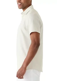 Men's Short Sleeve Woven Button Up Shirt